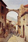Jacques Carabain Canvas Paintings - Rue A Narni, Italy